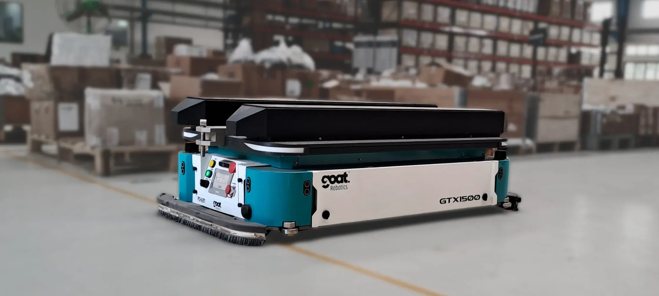 FMCG packaging line with packed goods on conveyors